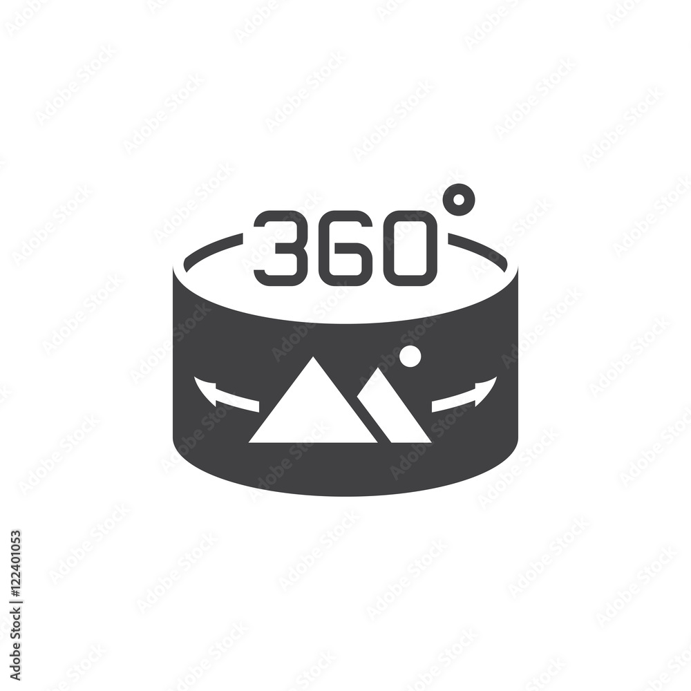 360 Degree Panorama Image sign. vector icon , solid logo illustration, pictogram isolated on white 360 Degree Panorama Image sign. vector icon , solid logo illustration, pictogram isolated on white