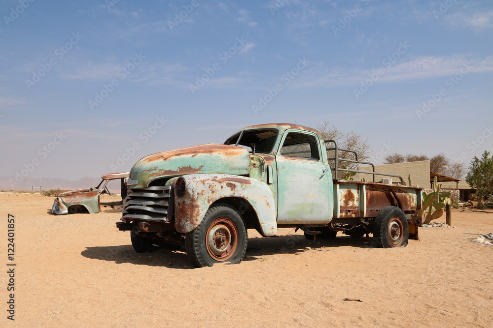 African Rusted Car Old cars - wrecks in the african desert - oldtimer - autowracks ...