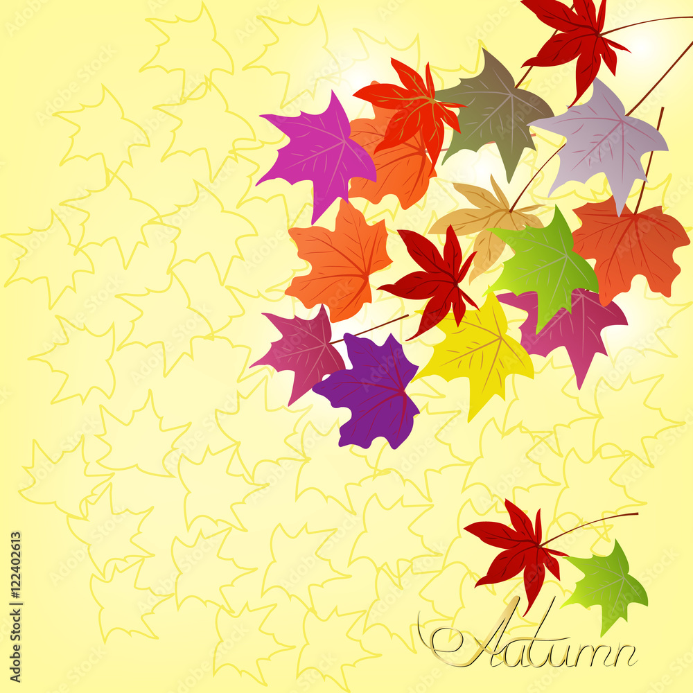 Background with autumn leaves