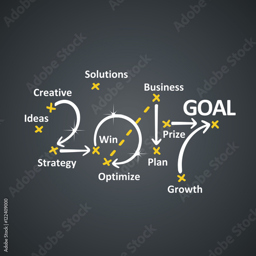 Goal 2017 black board background