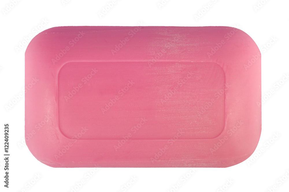 Pink soap. On white, isolated background. Pink soap. On white, isolated background.