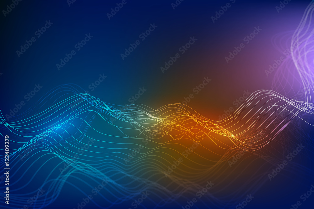 Smoke pattern on dark background. Colorful blending lines Smoke pattern on dark background. Colorful blending lines
