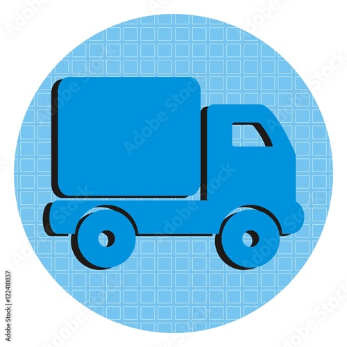 pickup, button, vector icon