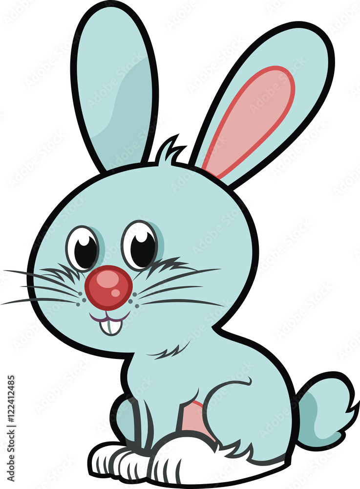 Cute rabbit animal farm isolated icon design, vector illustration graphic