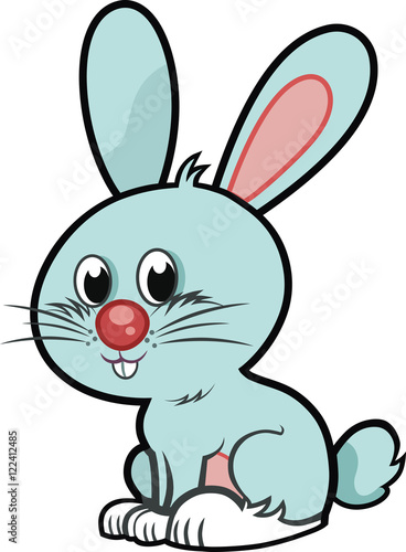 Cute rabbit animal farm isolated icon design, vector illustration graphic © armation74