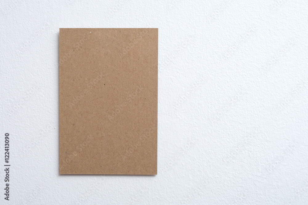 Brown Cardboard sheet of recycled paper gift cards on white back Brown Cardboard sheet of recycled paper gift cards on white back