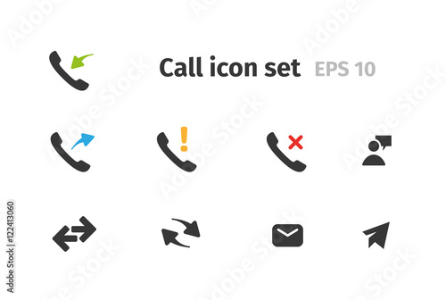 Telephone icon set.