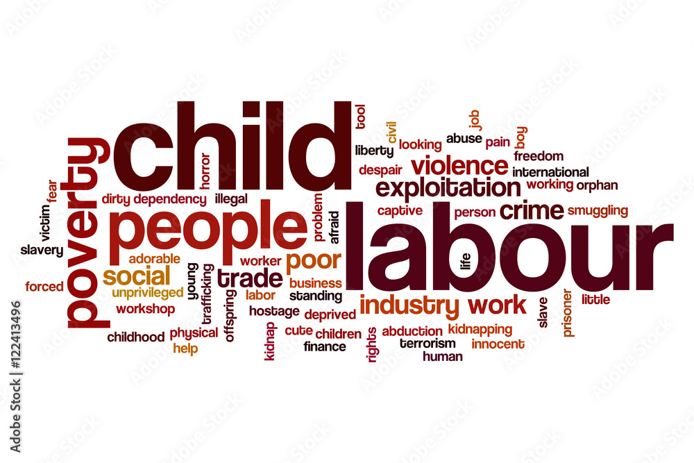 Child labour word cloud