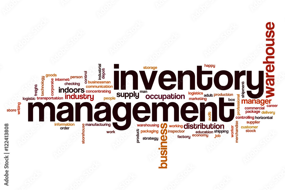 Inventory management word cloud