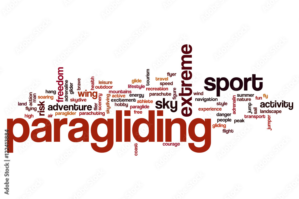 Paragliding word cloud Paragliding word cloud