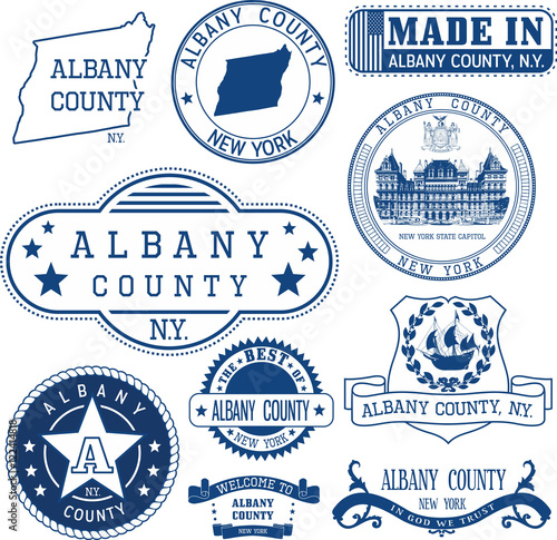 generic stamps and signs of Albany county, NY