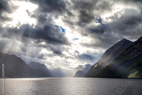 Sunbeam at the Hjorundfjord