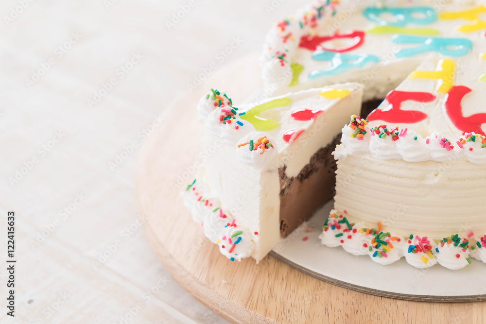 happy birthday cake on table happy birthday cake on table