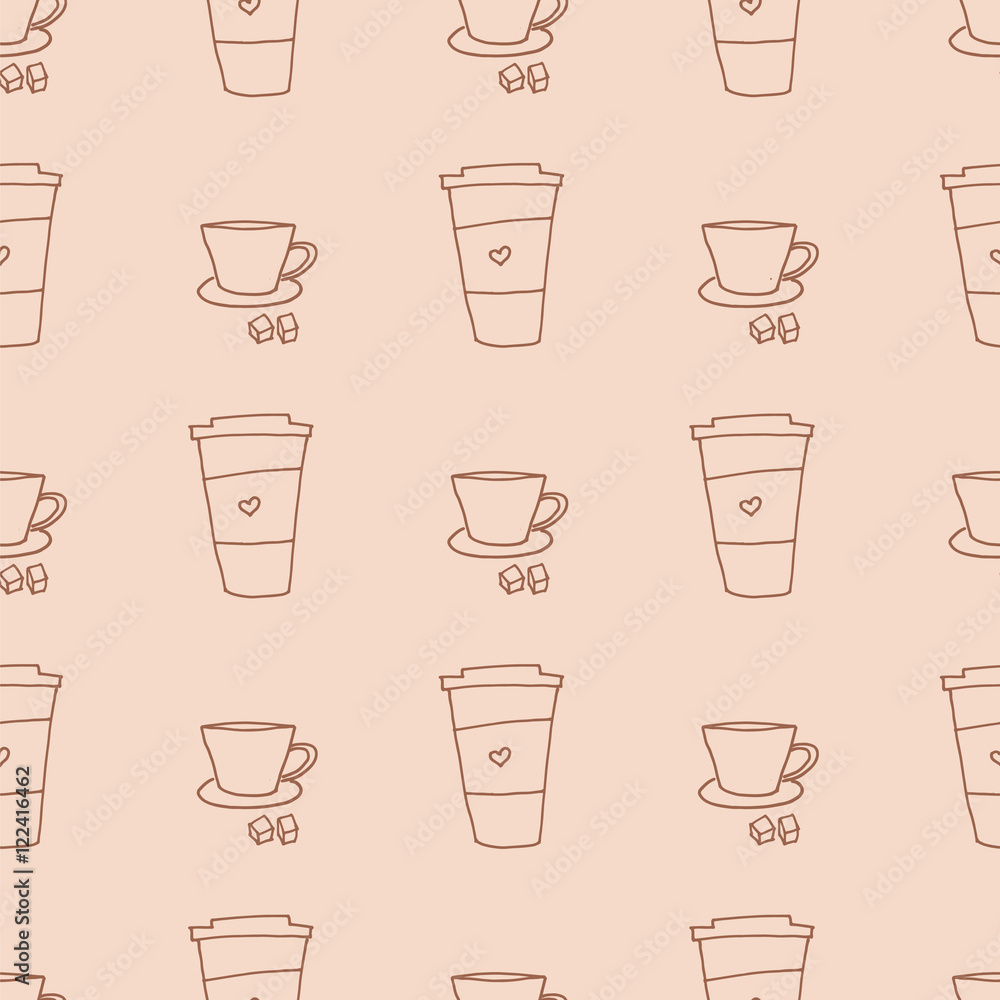 coffee cup and mug seamless pattern coffee cup and mug seamless pattern