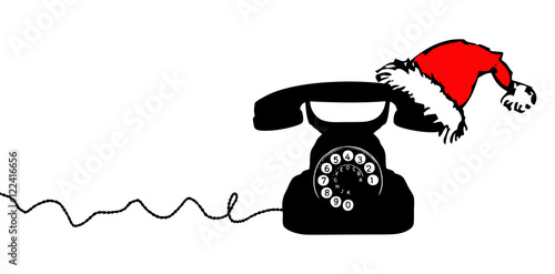 Telefon mit 'Weihnachtsmütze