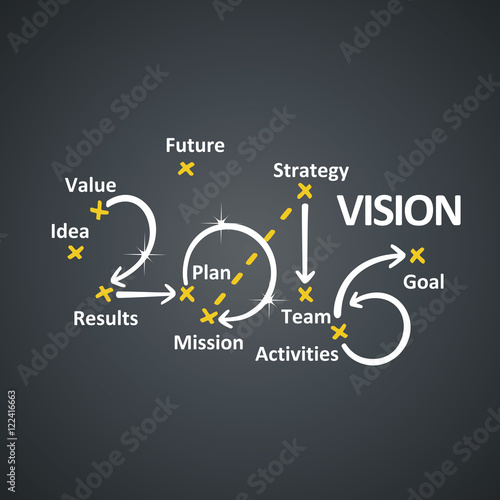 Vision 2016 black board background