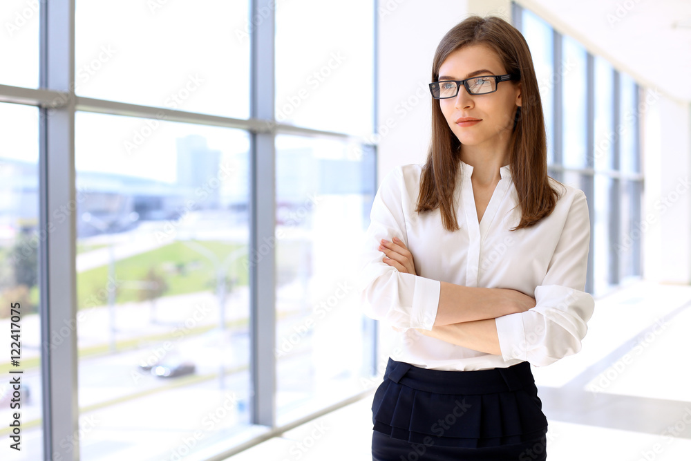 Portrait of modern business woman in the office Portrait of modern business woman in the office