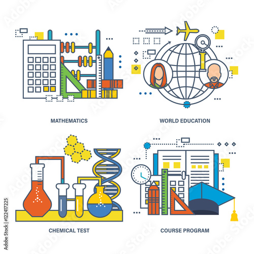 Concept of mathematics, world education, chemical test, course program