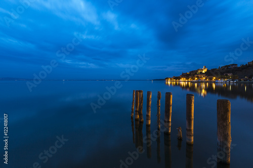 Passignano sul Trasimeno al crepuscolo photo