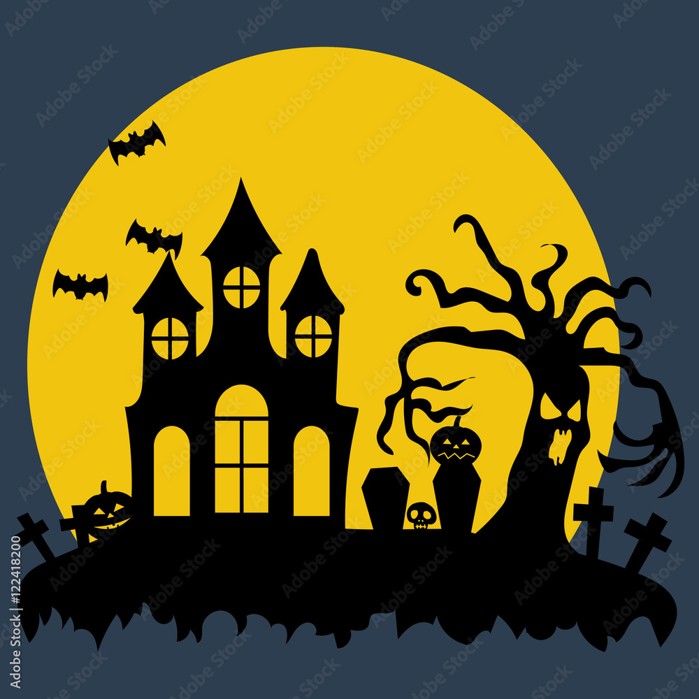 Halloween night illustration