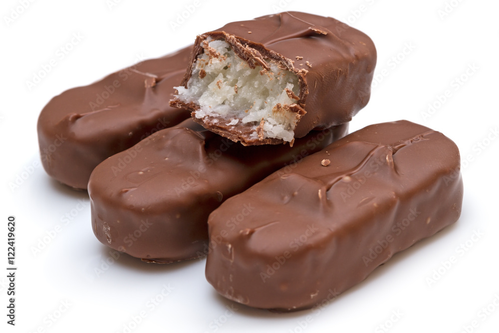 Chocolate candies with filling of coconut Chocolate candies with filling of coconut
