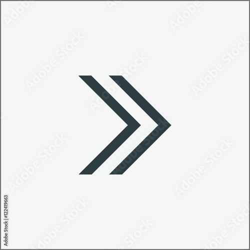 Arrow sign icon. Next page arrow vector illustration.