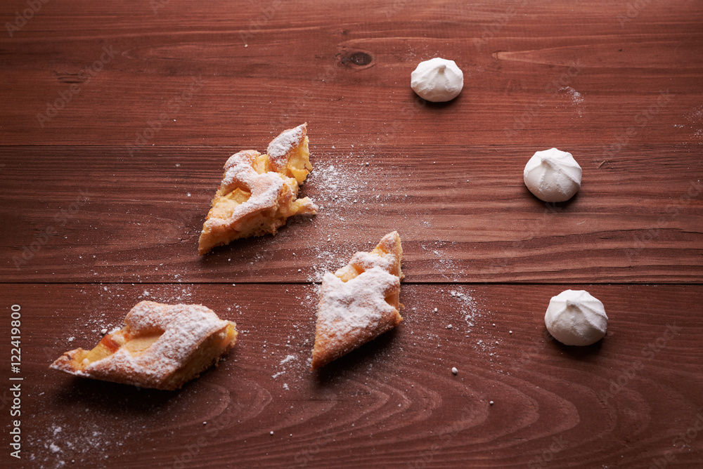 piece of apple pie on the table piece of apple pie on the table