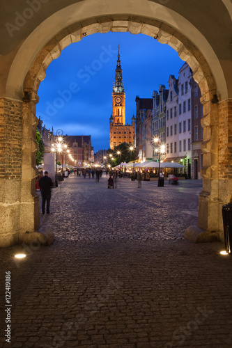 Long Market in Gdansk at Night