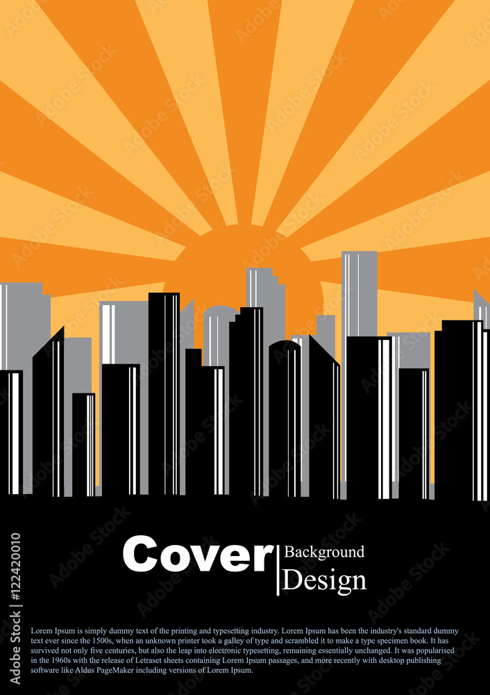 Fototapeta premium Book Cover City Concept Template