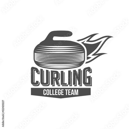 vintage curling labels and design elements