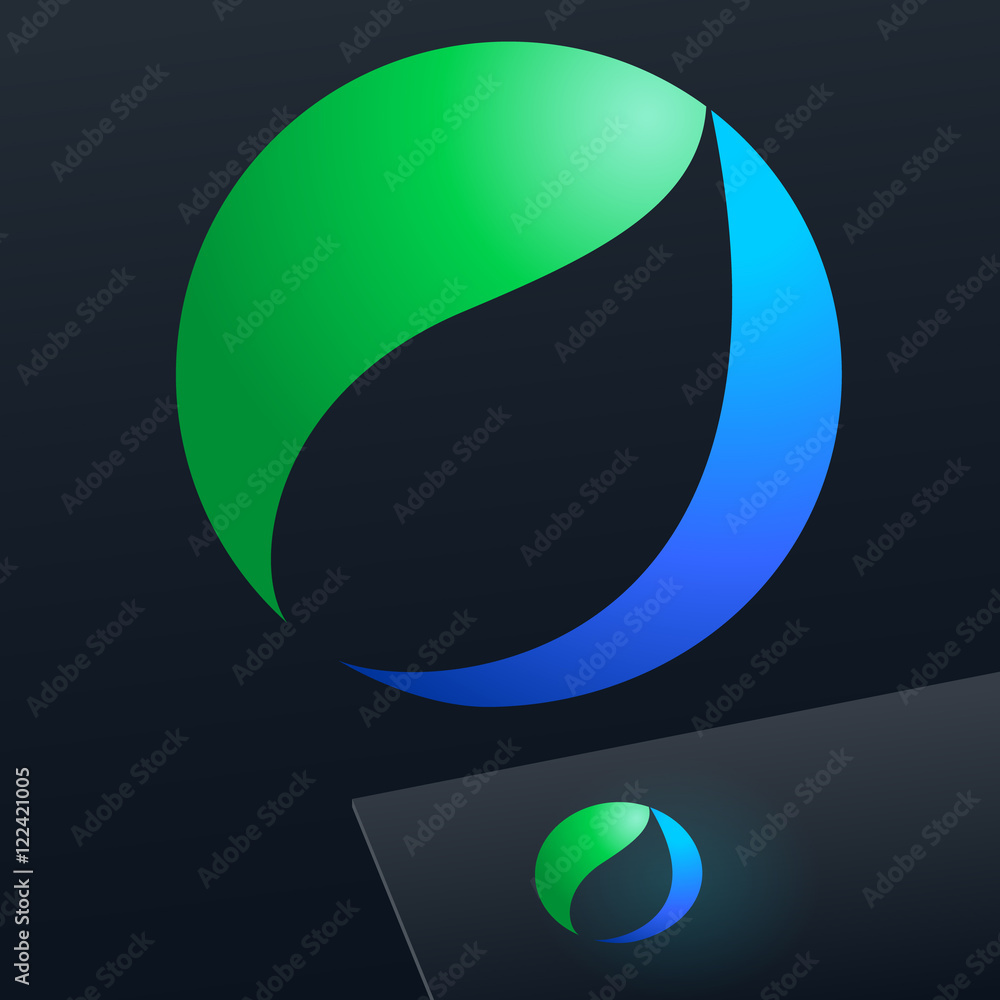 Round vector sign. Logo for Ecology, Cosmetic, Pharmacy and Medicine activity Round vector sign. Logo for Ecology, Cosmetic, Pharmacy and Medicine activity