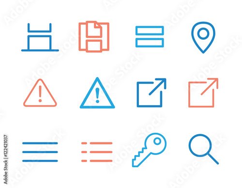 UI and UX Icons for Mobile or Web Applications
