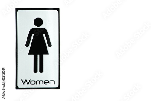 Obraz na płótnie Woman restroom sign. w salonie