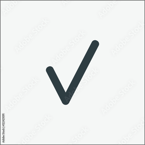 Check box vector icon. Confirm sign vector illustration.