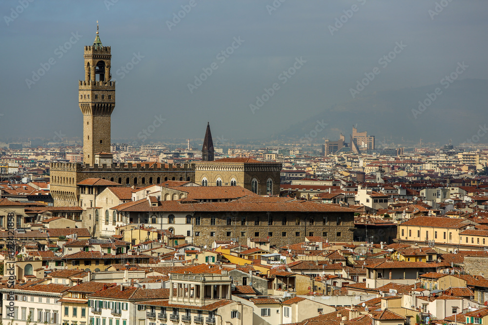 Fototapeta premium Italien, Toscana, Florenz, Ulaub, Michelangelo, David, Uffizien, Palazzo Pitti, Gardino Boboli, Ponte Vecchio, Piazza Michelangelo, San Miniato, Duomo, Piazza Della Signoria, Santa Maria Novella,