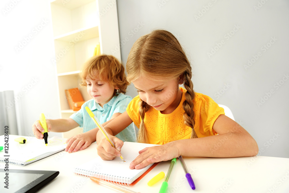 adorable pupils playing in kindergarten adorable pupils playing in kindergarten