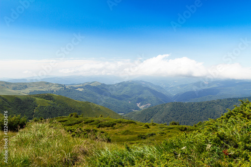 Wonderful landscape of Ukrainian Carpathian mountains.