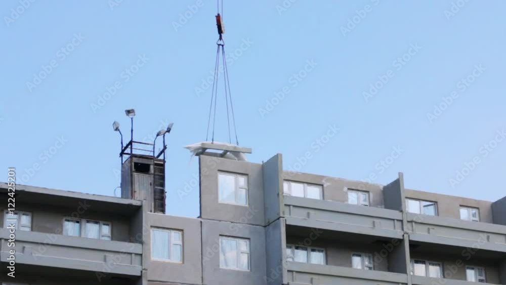 Part of grey apartment building of bearing-wall construction, hook of ...