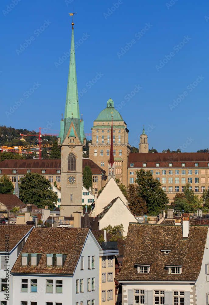 Historische Gebäude in Zürich, Schweiz