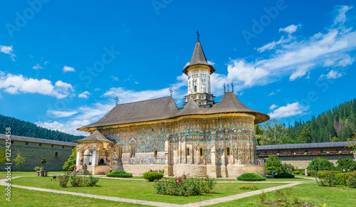 Tela Sucevita orthodox painted church monastery protected by unesco heritage, Suceava