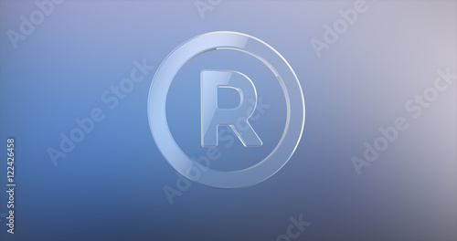 Registe Trademark Glass 3d Icon