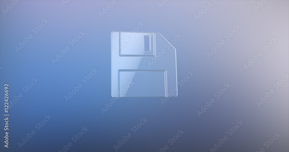 Floppy Disk Glass 3d Icon Floppy Disk Glass 3d Icon