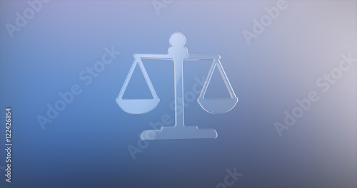 Justice Scales Glass 3d Icon