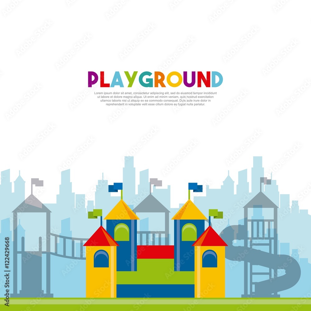 beautiful children playground icon vector illustration design