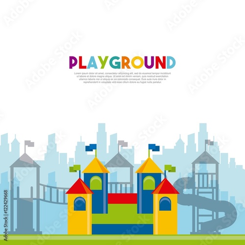 Fototapeta Naklejka Na Ścianę i Meble -  beautiful children playground icon vector illustration design