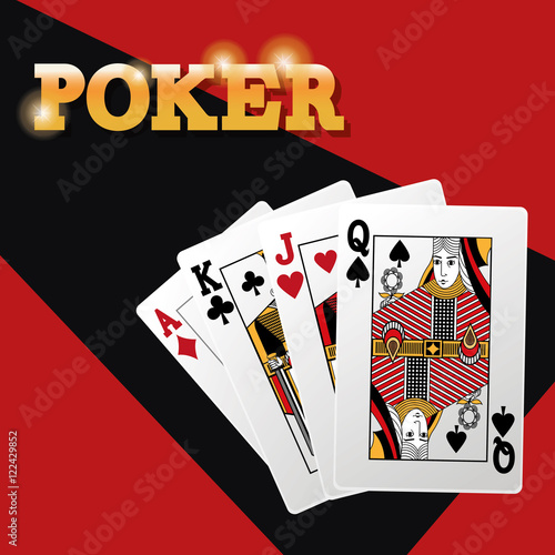 cards of poker icon. Casino and las vegas theme. Colorful design. Vector illustration