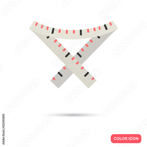 Sewing centimeter color flat icon