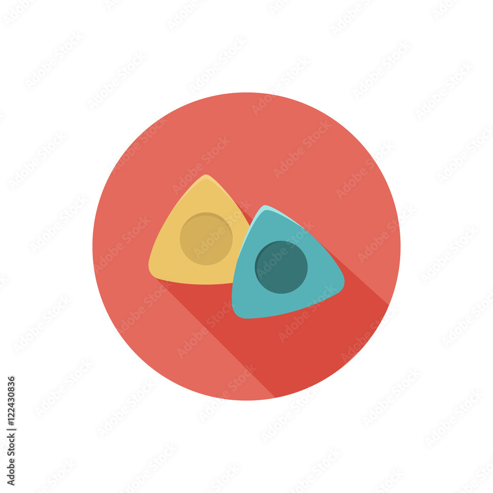 Sawing chalk color flat icon Sawing chalk color flat icon
