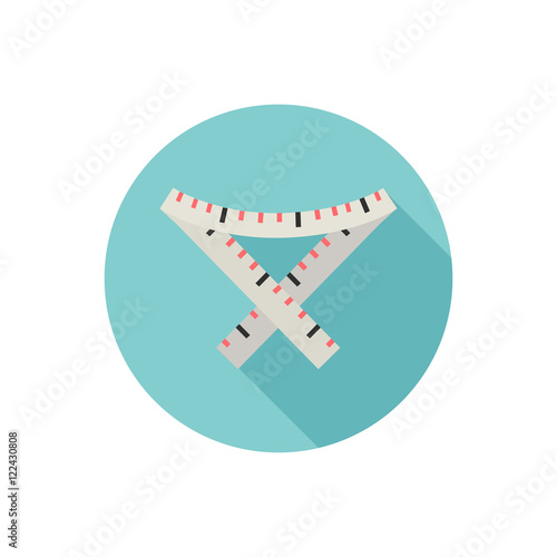 Sewing centimeter color flat icon