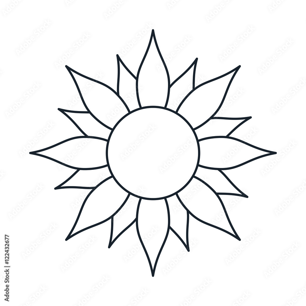 Abstract sun icon. Summer nature and tropical theme. Isolated design. Vector illustration Abstract sun icon. Summer nature and tropical theme. Isolated design. Vector illustration